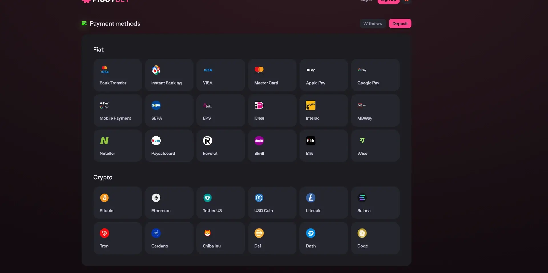 Aperçu PiggyBet : paiements et devises chez piggybet