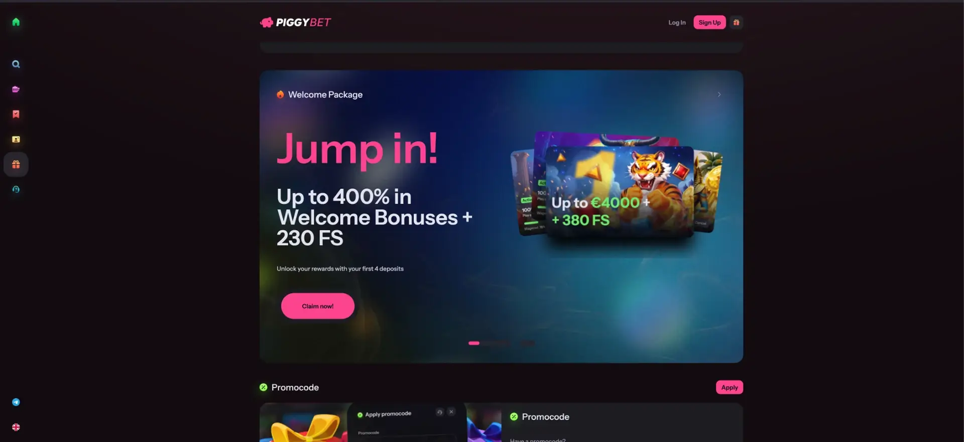 Aperçu PiggyBet : pack de bienvenue chez piggybet
